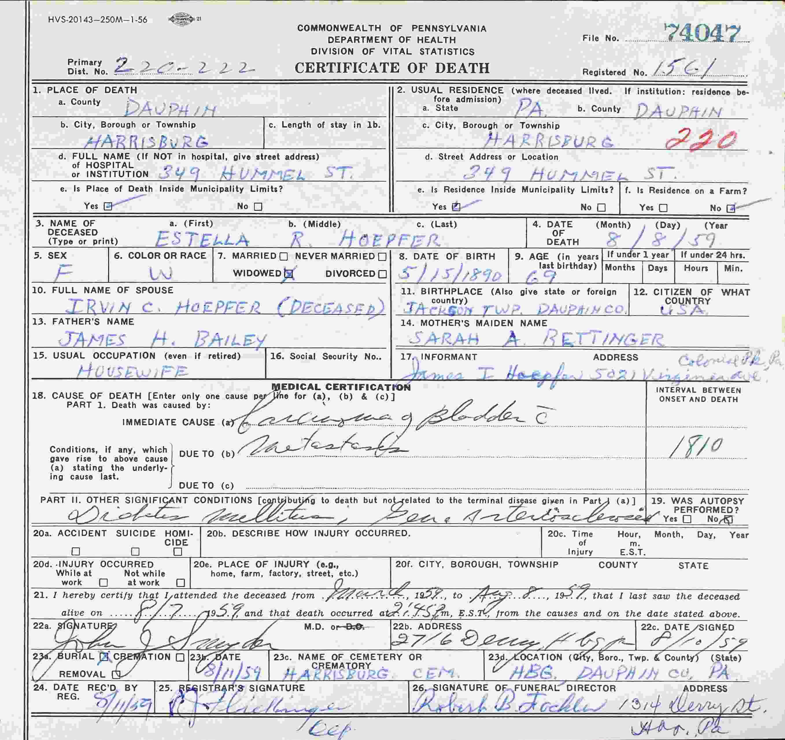 Deciphering Death Certificate Causes Of Death